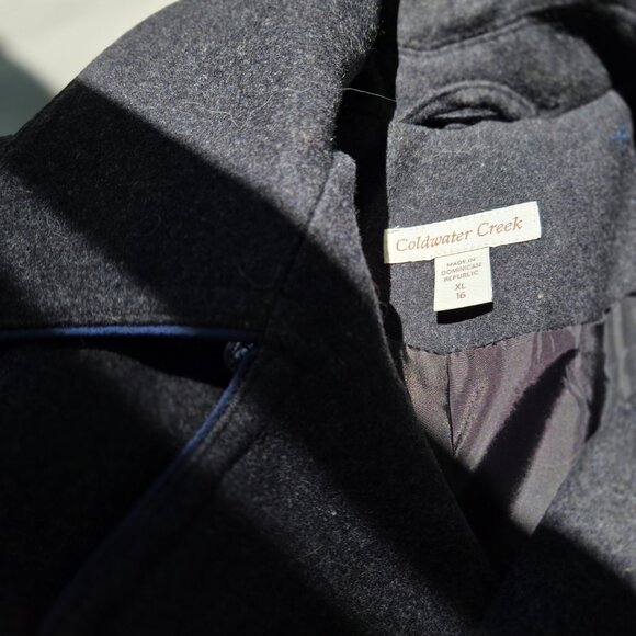 Coldwater Creek Wool Blend Pea Coat Double Breasted Womens XL - Picture 5 of 15